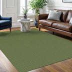 Braided Area Rug 5x7 Ft Washable Rugs for Living Room Non Slip Bedroom Rugs Boho Dining Room Rug Cotton Living Room Woven Floor Carpet for Nursery Playroom, Green