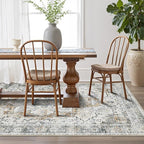 LUMI Washable Area Rug 8x10 for Living Room, Ultra Soft Stain Resistant Carpet with Non Slip Rubber Backing, Non-Shedding Low Pile Rugs for Bedroom, Dining Room, Indoor, Office