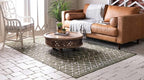 Unique Loom Outdoor Trellis Collection Area Rug - Tribal Trellis (4' 1" x 6' 1" Rectangle, Green/ Natural)