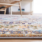 SAFAVIEH Madison Collection Area Rug - 9' x 12', Orange & Beige, Boho Diamond Distressed Design, Non-Shedding & Easy Care, Ideal for High Traffic Areas in Living Room, Bedroom (MAD418P)