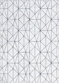 Rugs.com Lattice Trellis Collection Rug – 7' x 10' White Low-Pile Rug Perfect for Living Rooms, Large Dining Rooms, Open Floorplans