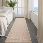 Boho 2x8 ft Runners for Hallways Extra Long Woven Washable Kitchen Runner Mat Rugs Non Slip, Soft Entryway Laundry Hall Floor Runner Carpet for Indoor Backdoor Bedroom Hallway Living Room, Brown