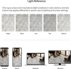 ReaLife Rugs Machine Washable Area Rug - Living Room Bedroom Bathroom Kitchen Entryway Office - Padded Low Pile Stain Resistant Premium - Boho Farmhouse Vintage - Noor - Ivory Grey 4' x 6'