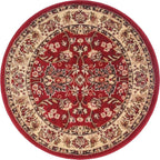 Unique Loom Sialk Hill Collection Area Rug - Washington (3' 3" Round Burgundy/Cream)