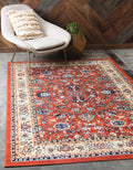 Unique Loom Sialk Hill Collection Area Rug - Washington (4' 1" x 6' 1" Rectangle Terracotta/Cream)