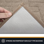 PURRUGS Dirt Trapping Door Mat 32" x 47", Non-Slip Machine Washable Entry Rug, Shoe Scraper, Dog Doormat, Super Absorbent Welcome Mat for Front & Back Door, Muddy Wet Shoes & Paws, Taupe