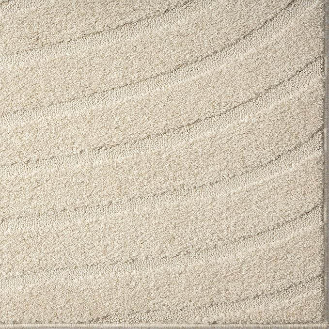 LUXE WEAVERS Modern Geometric Wave Cream 2x3 Area Rug