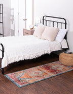 Unique Loom Isabella Collection Area Rug - Rossellini (2' 7" x 16' 5" Runner, Rust Red/ Beige)