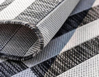 Unique Loom Outdoor Striped Collection Area Rug - Striped (2' x 6' 1" Runner, Charcoal/Ivory)