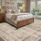 LUMI 8x10 Washable Area Rug for Living Room, Ultra Soft Traditional Vintage Rugs Non Slip with Rubber Backing, Low Profile, High Traffic, Stain Resistant Carpets, Ideal for Bedroom, Dining Room