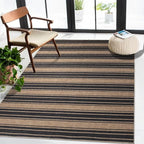 Striped Easy Jute Rug 3x5 Outdoor Entryway Rug Washable Area Rugs for Living Room Bedroom Non Slip Neutral Farmhouse Indoor Outdoor Carpet for Backyard Patio Office