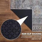 Keen Home Design 9x12 Rug - Machine Washable Area Rug with Non-Slip Backing, Ideal for Living Room, Dining Room, Bedroom - Vintage, Easy Clean, Durable, Low Pile Rug - (9' x 12')