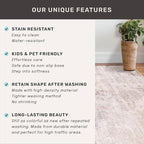 Washale Modern Bedroom 4x6 Area Rugs - Pink and Grey Rug for Living Room, Kitchen, Non Slip & Soft, Medallion Distressed Print Pattern