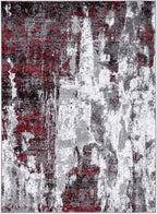 LUXE WEAVERS Modern Abstract Art Red 2x3 Area Rug