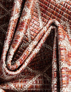 Unique Loom Outdoor Trellis Collection Area Rug - Tribal Trellis (2' 7" x 10' Runner Rust Red/Ivory)
