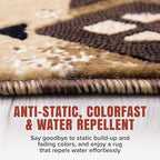YHSF South West Native American Area Rug C318 - Easy Clean, Thick, Soft, Durable Native Tribal American Indian Inspired Rug for Bedroom/Living Room & More - Berber, 3 Feet 10 Inches x 5 Feet 2 Inches