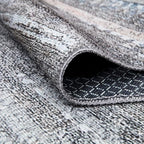 Bloom Rugs Washable Non-Slip 8' x 10' Rug - Gray/Blue/Blush Modern Abstract Area Rug for Living Room, Bedroom, Dining Room, and Kitchen - Exact Size: 8' x 10'