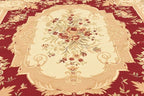 Unique Loom Versailles Collection Traditional Classic Floral Motif Area Rug (8' 0 x 11' 4 Rectangular, Burgundy/ Ivory)