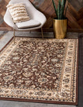 Unique Loom Sialk Hill Collection Area Rug - Washington (4' 1" x 6' 1" Rectangle Brown/Black)