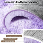 2x3 Rugs for Bedroom, Fluffy Small Area Rugs for Living Room,Soft Shag Fuzzy Carpet with 4 Non-Slip Stickers for Kids Boys and Girls Nursery Room Dorm Home Decor (Tie-Dyed Purple, 2ft x 3ft)