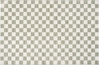 Revival Rugs Gambit 5'3"x8' Checkered Rug Washable Area Rug for Living Room Bedroom - 100% Recycled Oeko-TEX Certified, Medium Pile, Green, Beige