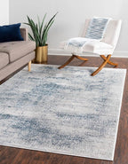 Unique Loom Finsbury Collection Area Rug - Sarah (2' x 3' 1" Rectangle, Blue/ Ivory)