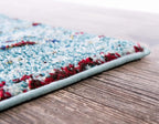 Unique Loom Solid Shag Collection Area Rug (2' 7" x 10' Runner, Deep Aqua Blue)