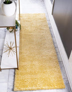 Unique Loom Solo Collection Area Rug - Calabasas (2' 2" x 6' 7" Runner, Yellow)