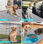 OLANLY Dog Door Mat for Muddy Paws 45x27, Absorbs Moisture and Dirt, Absorbent Non-Slip Washable Doormat, Quick Dry Chenille Mud Mat for Dogs, Entry Indoor Entryway Carpet for Inside Floor, Light Grey