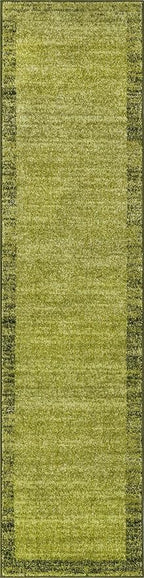 Rugs.com Angelica Collection Rug – 8 Ft Runner Light Green Medium Rug Perfect for Hallways, Entryways