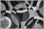 Rugshop Contemporary Abstract Circles Perfect for high Traffic Areas of Your Living Room,Bedroom,Home Office,Kitchen Area Rug 2' x 3' Gray