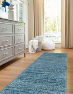 Unique Loom Finsbury Collection Area Rug - Kate (2' x 8' Runner, Blue)