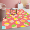 Retro Pink Yellow Green Polka Dot Texture Rug 2x3 Non Slip Washable Soft Area Rugs for Living Room Bedroom Nursery Room Stain Resistant Large Home Office Playroom Indoor Carpet