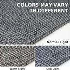 IOHOUZE Washable Runner Rug 3x12 Non Slip Rubber Backed Extra Long Hallway Runner Entryway Runner Indoor, Kitchen Rugs Woven Cotton Floor Carpet for Hall Entrance Stair, Dark Grey