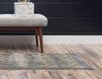 Unique Loom Marilyn Monroe Glam Collection Area Rug - Trellis (2' x 6' 1' Runner, Gray Gold/ Gold)