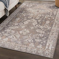 LUXE WEAVERS Moroccan Floral Beige 5x7 Area Rug for Living Room