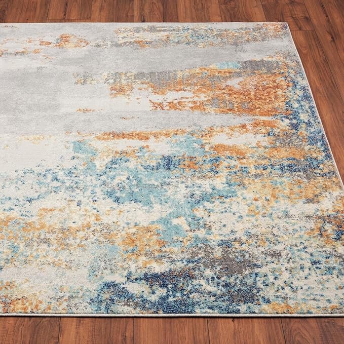 LUXE WEAVERS Euston Collection Multi 2x3 Modern Abstract Area Rug