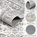 Washable 2'x3' Non Slip Rug Vintage Soft Low Pile Lightweight Boho Area Rugs for High-Traffic Areas (Entryway, Kitchen, Hallway), Farmhouse Decor