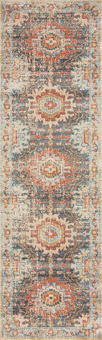 Loloi Jocelyn Collection JOC-03 Mist/Multi 9'-6" x 12'-6" .38" Thick Area Rug