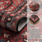 Ciicool Small Area Rug, 2x3ft Boho Rug, Ultra Soft Entry Rugs for Entryway, Non-Slip Washable Oriental Low-Pile Indoor Mat Floor Carpet for Entrance Bedroom Kitchen Bathroom Foyer Decor