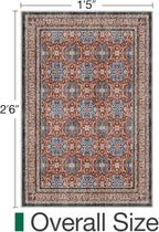 LUMI Indoor Door Mat 17x30, Washable Low Pile Entry Rug with Non-Slip Rubber Backing, Durable Welcome Mat for Entryway, Hallway, Patio, or Porch