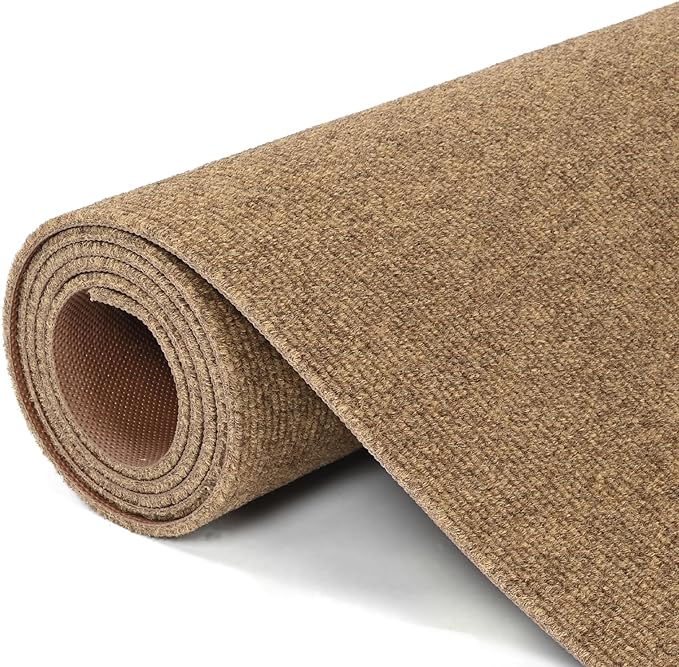 jxgzyy Extra Long Hallway Runner Rug, 3x16 Foot Commercial Carpet Runner, Non-Slip Entrance Floor Mat for Narrow Halls, Stairs, and Entryways, Coffee