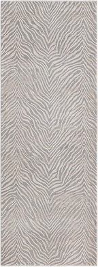 Unique Loom Finsbury Collection Area Rug - Meghan (2' x 6' 1" Runner, Gray and Ivory)