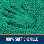 OLANLY Bathroom Rugs 36x24, Extra Soft Absorbent Chenille Bath Rugs, Rubber Backing Quick Dry, Machine Washable Bath Mats for Bathroom Floor, Tub and Shower, Home Decor Accessories, Emerald