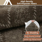 COSY HOMEER Plaid Door Mat 20" x 32",Dirt Trapper Entryway Rugs,Non-Slip Washable Farmhouse Doormat,Low Profile Welcome Mats for Paws Brown