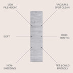 JONATHAN Y Haze Solid Low-Pile Light Gray Runner Rug 2x14, Coastal,Bohemian,Minimalist,Classic, Easy-Cleaning for Living Room,Bedroom,Kitchen,Pet Friendly,Non-Shedding (SEU100K-214)