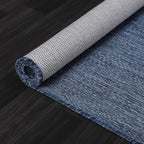 Beverly Rug Indoor Outdoor Rug 8x10, Washable Outside Carpet for Patio, Deck, Porch, Solid Modern Area Rug, Water Resistant, Azure Blue