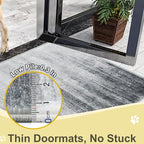 COMSLE Door Mat Soft Absorbent Indoor Front Entryway Rug Machine Washable Entrance Mats for Muddy Paws Non Slip Throw Rugs 36" x 60" Doormat for Inside Foyer Bedroom - Gray
