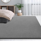 Large Area Rugs for Living Room Bedroom, 6x9 Feet Grey Rug, Minimalist Modern Shag Rug, Soft Thick Comfy Memory Foam Indoor Carpet, Non-Slip Washable Rug for Boys Girls Dorm Nursery Room Home Decor