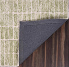 Hand-Tufted 100% Wool Area Rug – Unique Modern Geometric Grid Pattern, Soft Plush Textured Carpet for Living Room, Bedroom, Dining Room & Entryway (Light Green, 9' x 9' sq)